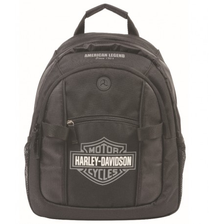 Sac à Dos Harley-Davidson® Bar & Shield Day Backpack, Logo Gris, Black BP1968S