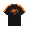 T-shirt H-D® TECH Coolmax® pour homme - Colorblock - Harley Black & Harley Orange