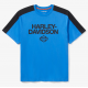 T-shirt H-D® TECH Coolmax® pour homme - Colorblock - Nebulas Blue & Harley Black