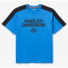 T-shirt H-D® TECH Coolmax® pour homme - Colorblock - Nebulas Blue & Harley Black