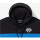 Sweat à capuche H-D® TECH Gaiter pour homme, fermeture zippée intégrale - Colorblock - Nebulas Blue & Harley Black