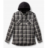 Chemise à manches longues à capuche et à carreaux pour homme