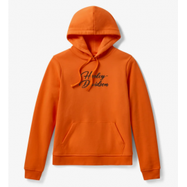 Sweat à capuche pullover Essential Bling pour femme - Harley Orange