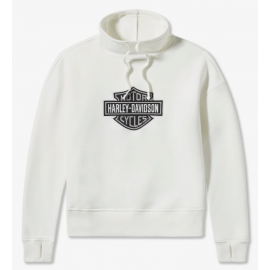 Pullover à col cheminée Essential Bar & Shield pour femme - Cloud Dancer