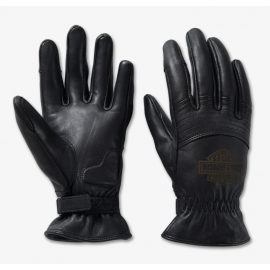 Gants de moto en cuir Helm pour femmes Gants de travail en cuir Helm pour femmes - Black