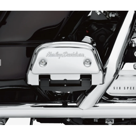 CACHE MARCHEPIEDS PASSAGER AVEC L'INSCRIPTION HARLEY DAVIDSON