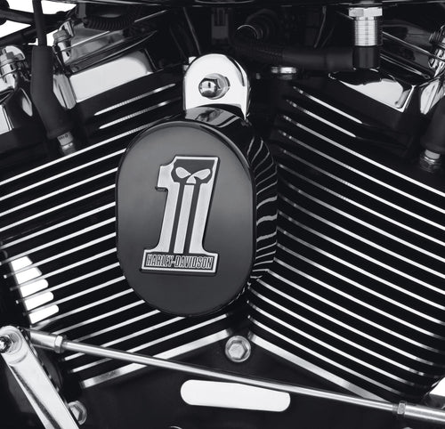 Cache Avertisseur Logo Dark Custom Harley Davidson
