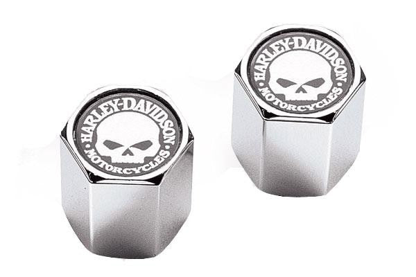 Bouchons Valve Logo Skull Harley Davidson