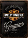 carte métallique Harley Davidson Genuine 10x14cm