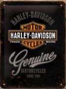 carte métallique Harley Davidson Genuine 10x14cm