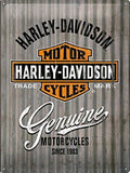 Plaque métal Harley Davidson rétro Genuine 30x40cm
