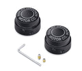 Caches AXE DE Roue AV Hdmc Noir Harley Davidson