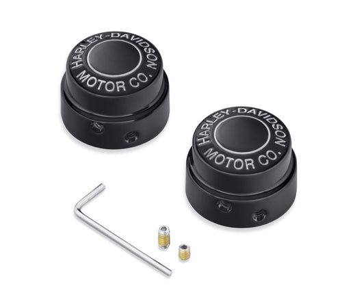 Caches AXE DE Roue AV Hdmc Noir Harley Davidson