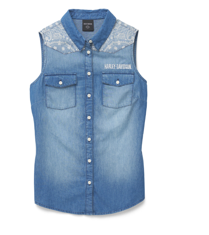 Chemise Harley-Davidson sans manches pour femmes