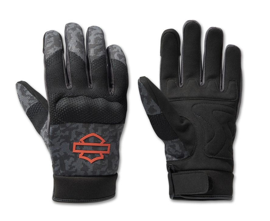 Gants Harley-Davidson Dyna Knit Mesh Homme - Camo - Perle Noir