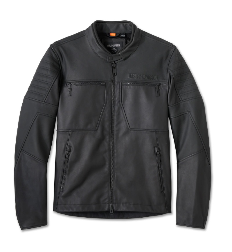 Willie G Skull Graphic Leather Riding Jacket