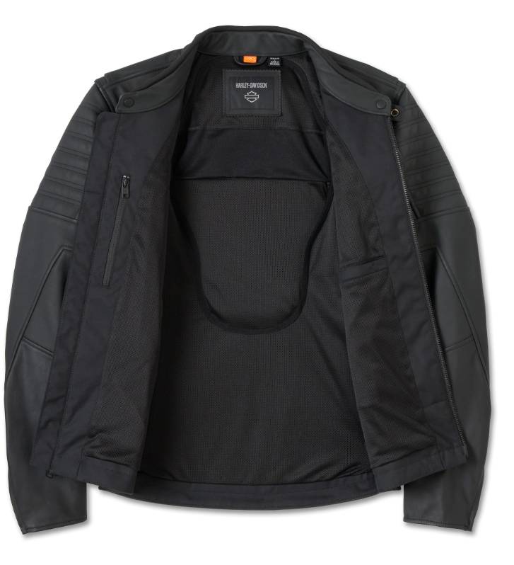 Willie G Skull Graphic Leather Riding Jacket