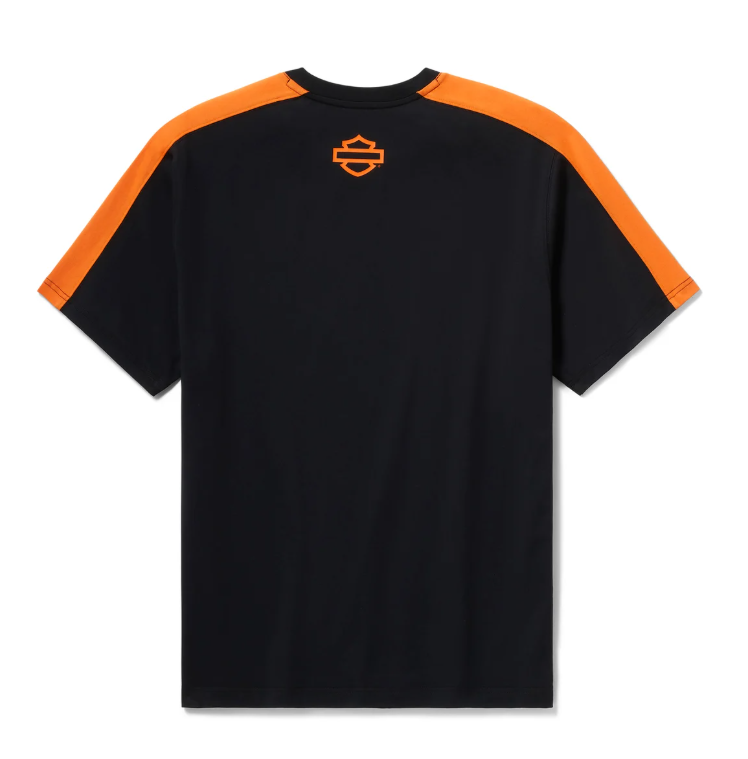 T-shirt H-d® Tech Coolmax® pour homme - Colorblock - Harley Black & Harley Orange