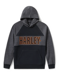Sweat à capuche pullover Bar Font Colorblock pour homme