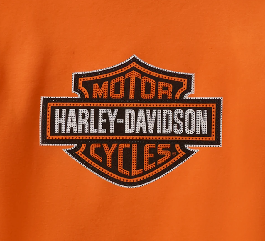 Sweat à capuche pullover Essential Bling pour femme - Harley Orange