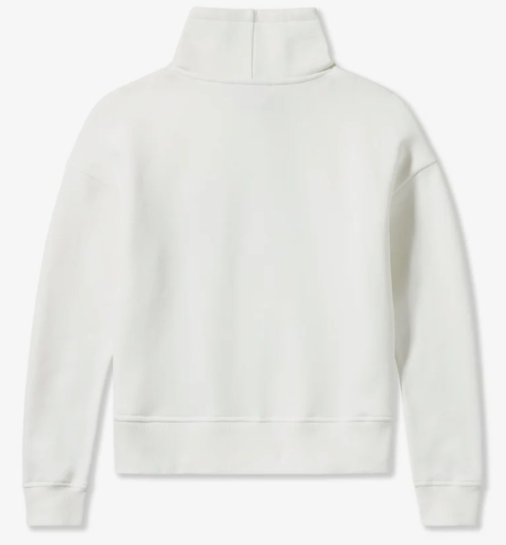Pullover à col cheminée Essential Bar & Shield pour femme - Cloud Dancer