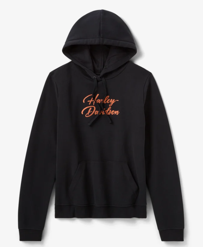Sweat à capuche pullover Essential Bling pour femme - Harley Black