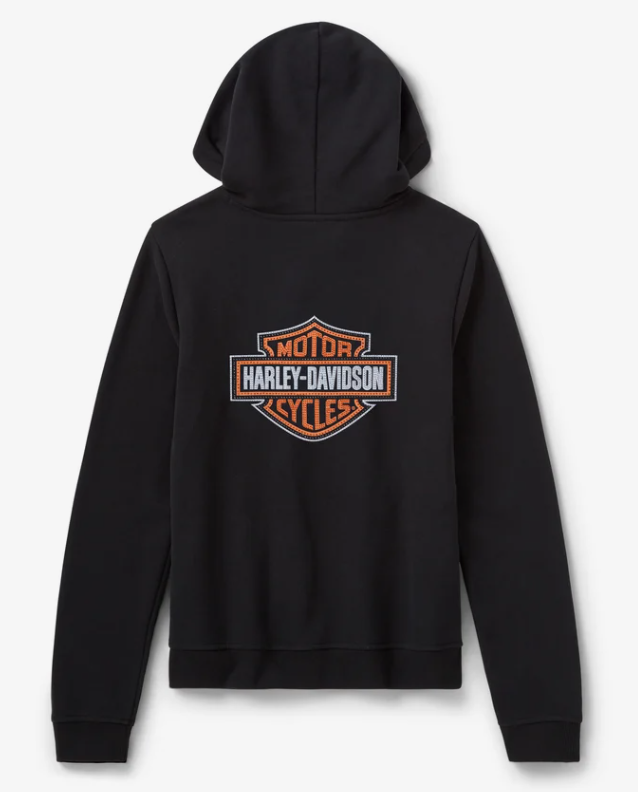 Sweat à capuche pullover Essential Bling pour femme - Harley Black