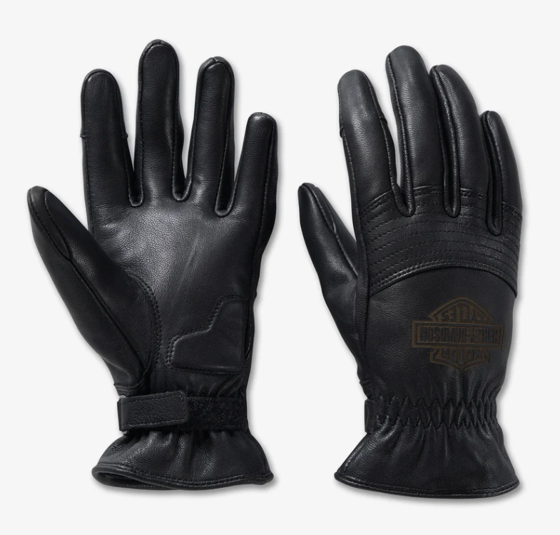 Gants de moto en cuir Helm pour femmes Gants de travail en cuir Helm pour femmes - Black