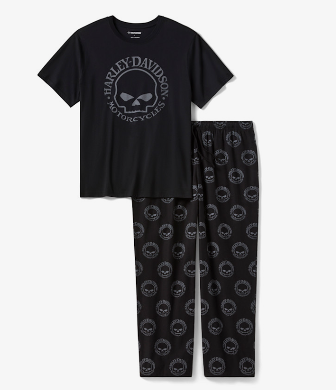 Ensemble de pyjama à manches courtes Willie G™ Skull