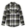 Chemise à manches longues à carreaux pour hommes, Harley Black Grape Leaf