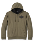 Sweat à capuche zippé vert Harley-Davidson Bar & Shield Sherpa