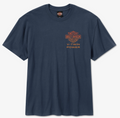 T-shirt H-D Engine Twins à manches courtes pour hommes - Mood Indigo