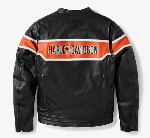 Blouson de moto H-D Trenton en cuir pour hommes