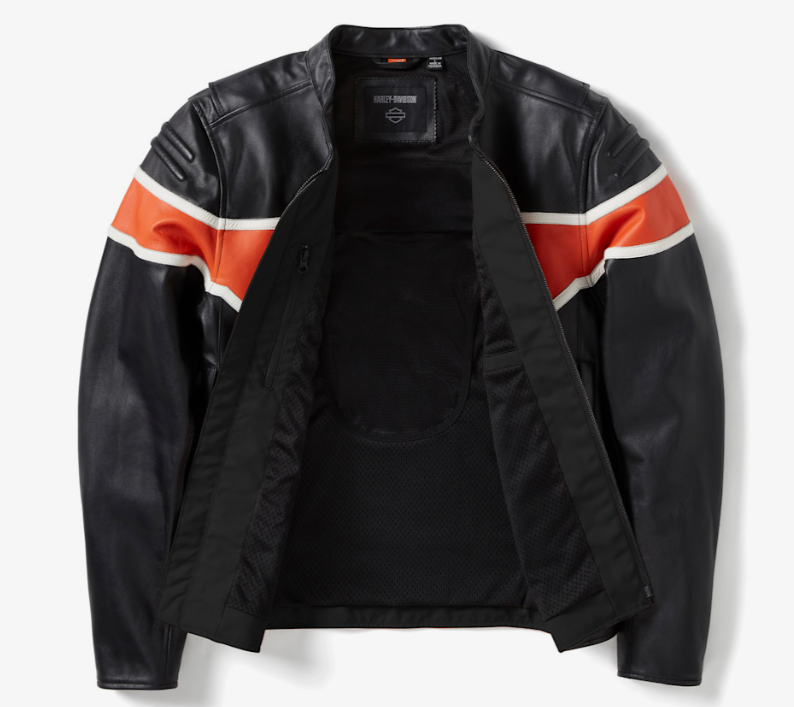 Blouson de moto H-D Trenton en cuir pour hommes