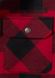 Sur-chemise à capuche Traveler pour hommes - Plaid - Deep Red & Harley Black