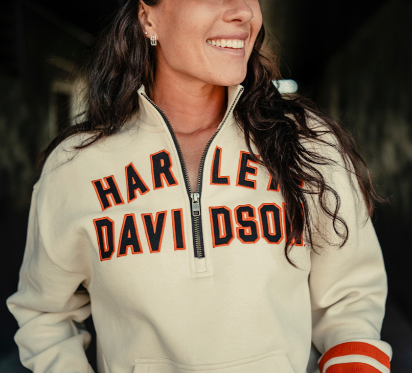 Sweat en polaire H-D Essential à col zippé pour femmes - Birch