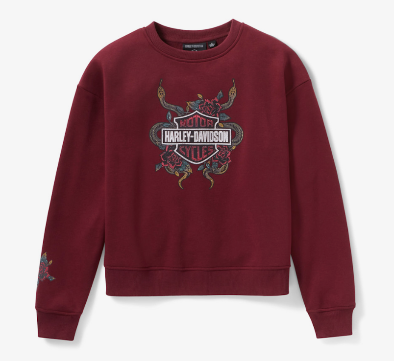 Polaire Serpent Rose Bling - Maroon Banner