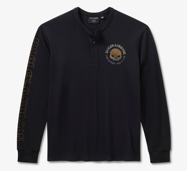 Henley thermique Willie G Dark Custom pour hommes