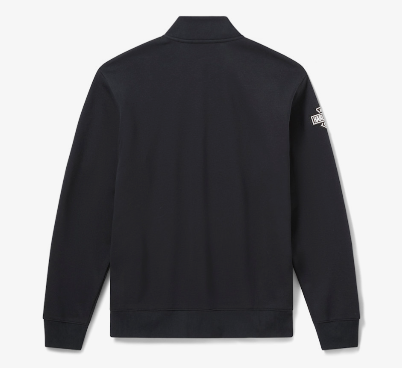 Pull en polaire H-D Essential à col zippé pour hommes - Harley Black
