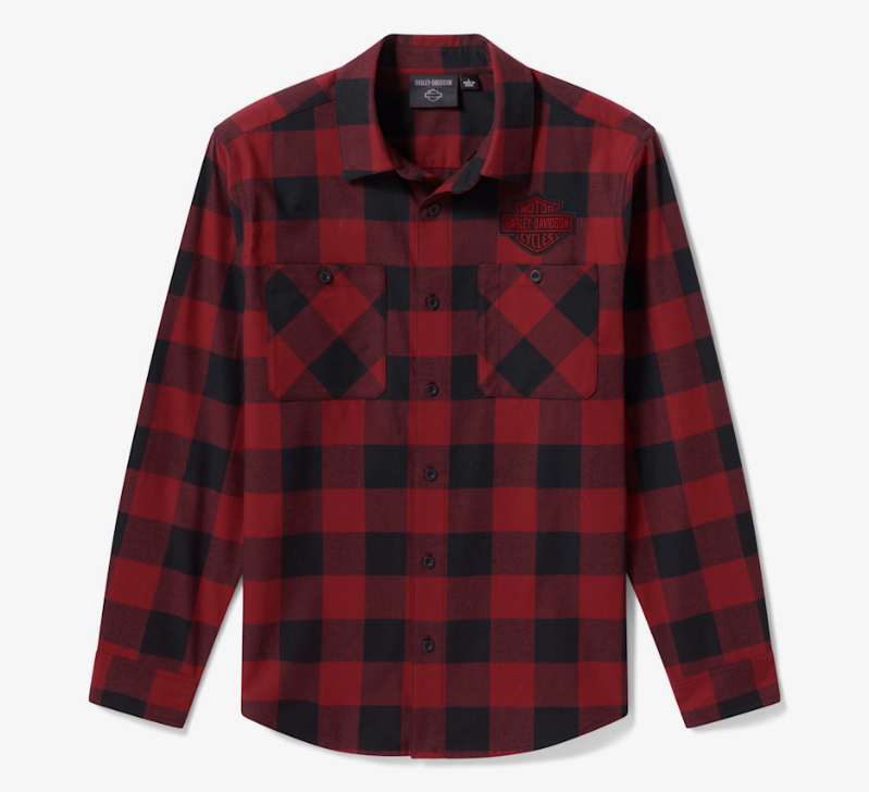 Chemise tissée à carreaux H-D Essential Buffalo pour hommes