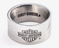 Bague pour homme avec logo Bar & Shield et flamme gravée