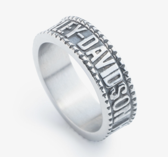 Bague pour homme avec logo en relief Harley-Davidson