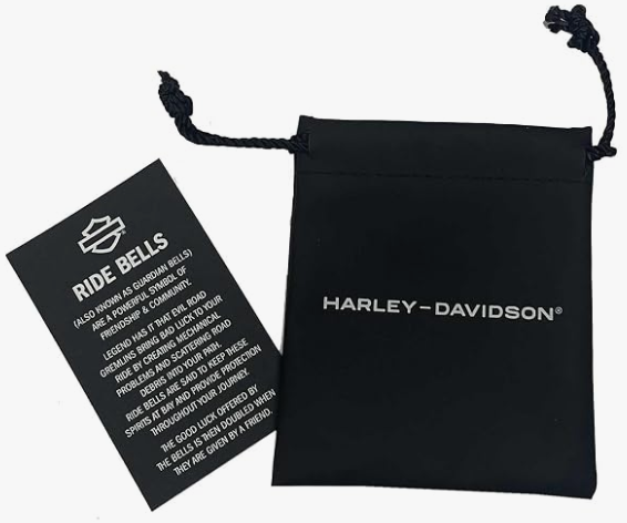 Ride bell Harley-Davidson® avec logo Bar & Shield gravé et accents nervurés, argent