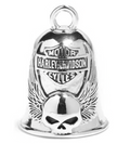 Ride Bell  Harley-Davidson « Winged Skull Bar & Shield » - argent