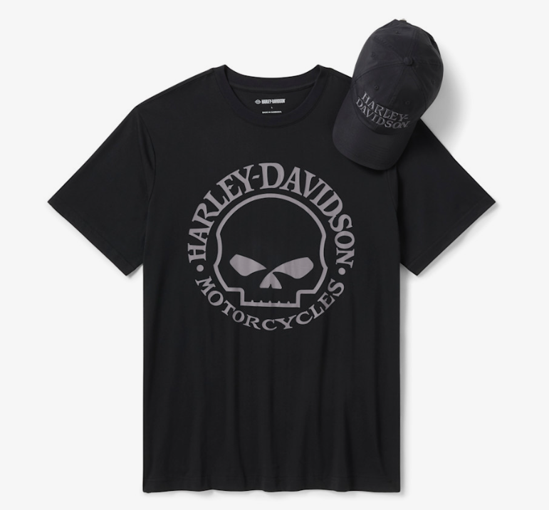 Coffret cadeau casquette et T-shirt Willie G Skull pour hommes