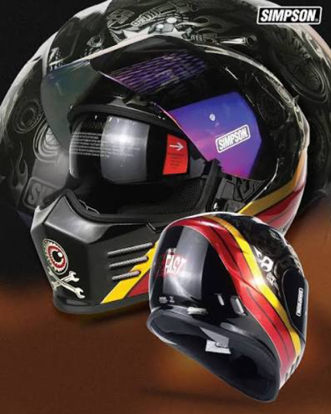 Casques de moto Simpson Venom Tattoo