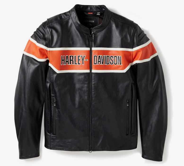 Blouson de moto H-D Trenton en cuir pour hommes
