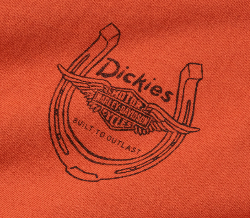 T-shirt Dickies x H-D Horsepower pour hommes - Vintage Orange
