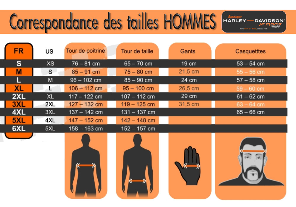Guide des Tailles Chemise, Veste et Pantalon homme & Femme